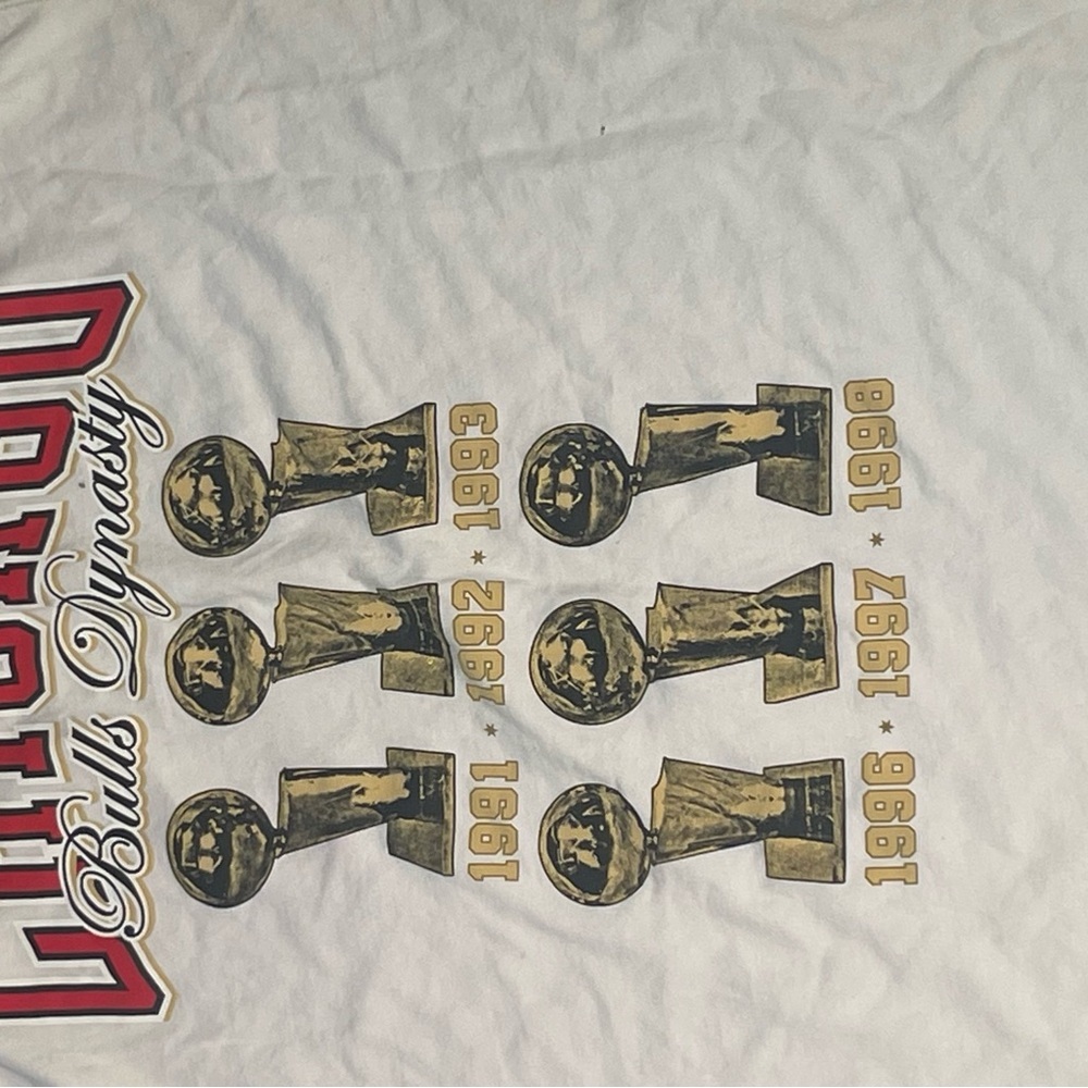 Nike Chicago Bulls White Courtside dynasty tee shirt size XL - Picture 6 of 6